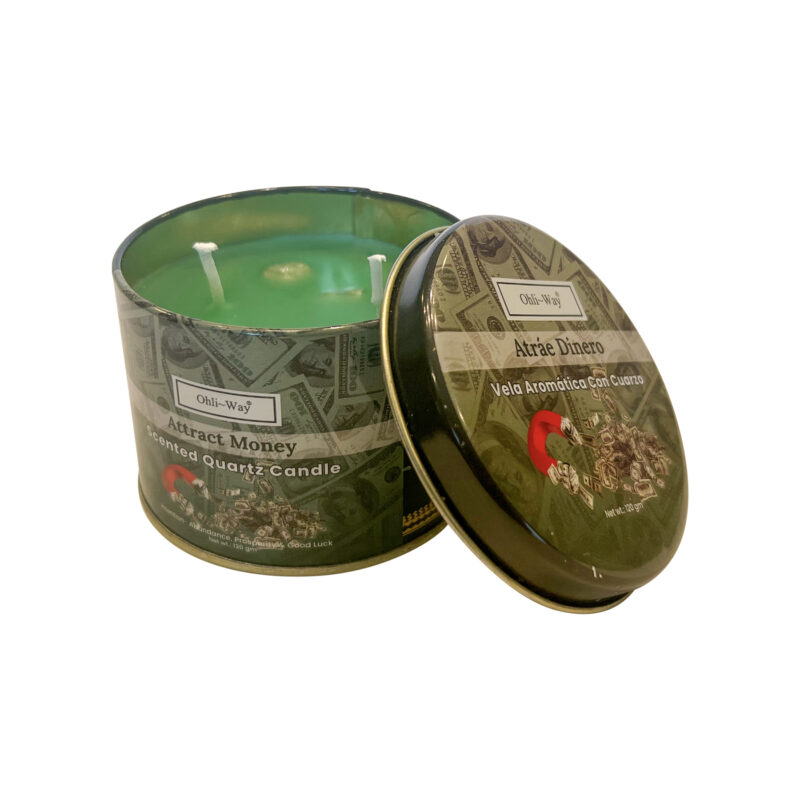 Attract money atrae dinero scented quartz candle